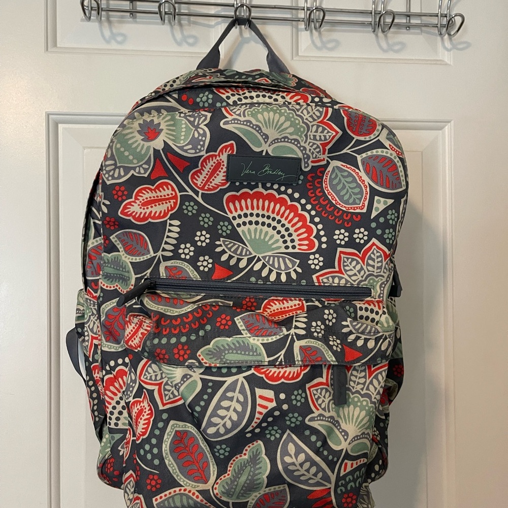 Vera Bradley Campus XL Backpack Nomadic Floral Coral Blue Mint Green